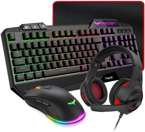 Havit Kb501cm 4ni1 Gaming Keyboard Mouse Headhphone And M. Pad Combo