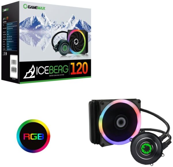 Gamemax Iceberg 120 All In One Liquid Cooler Water Cooling 120 System