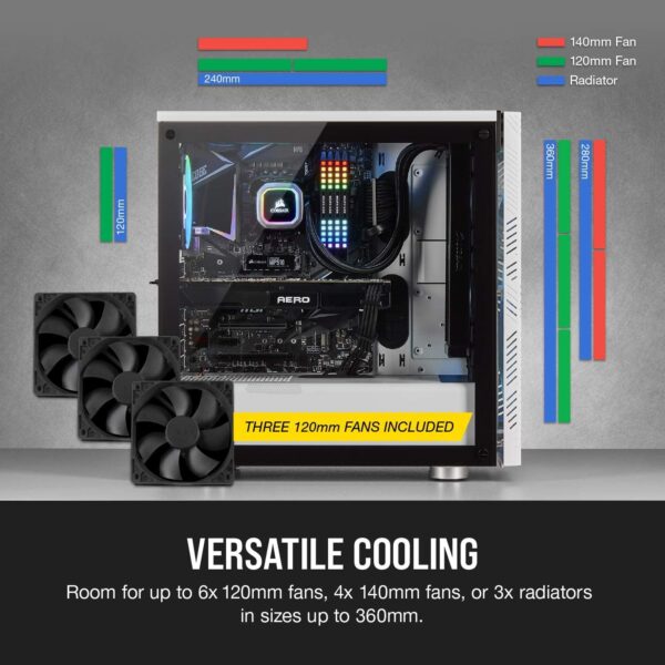 Corsai 275r Airflow Tempered Glass Mid-tower Gaming Case White