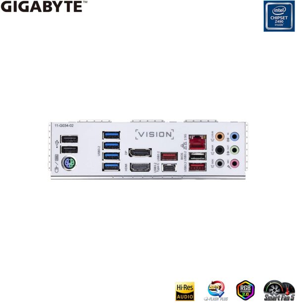 71X50lTgLIL._AC_SL1500_ Gigabyte Z490 Vision G Intel 10th Gen Z490 Atx Motherboard Sli Support