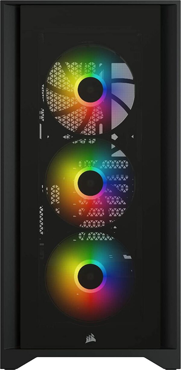 Corsair Icue 4000x Rgb Mid-tower Atx Gaming Case Cc-9011204-ww Black