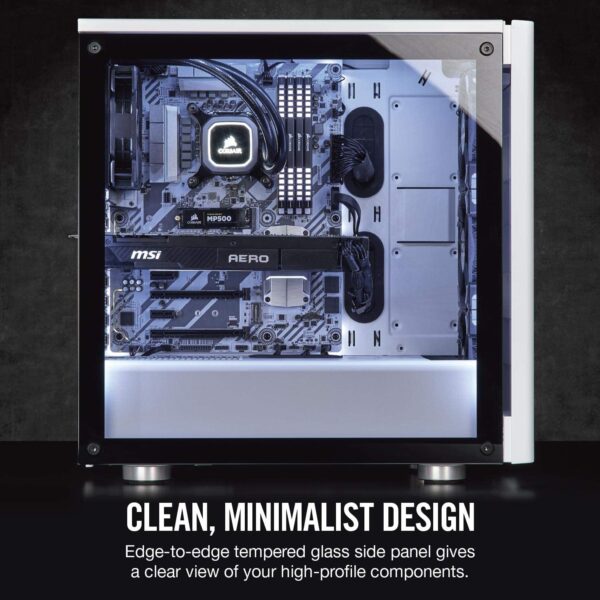 71fi0Z9QAML._AC_SL1500_ Corsair Carbide Series 275r Tempered Glass Mid-tower Gaming Case White
