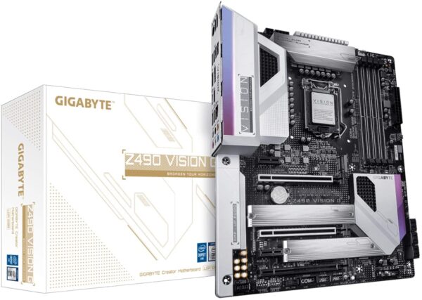 71+jZWqodyL._AC_SL1500_ Gigabyte Z490 Vision G Intel 10th Gen Z490 Atx Motherboard Sli Support