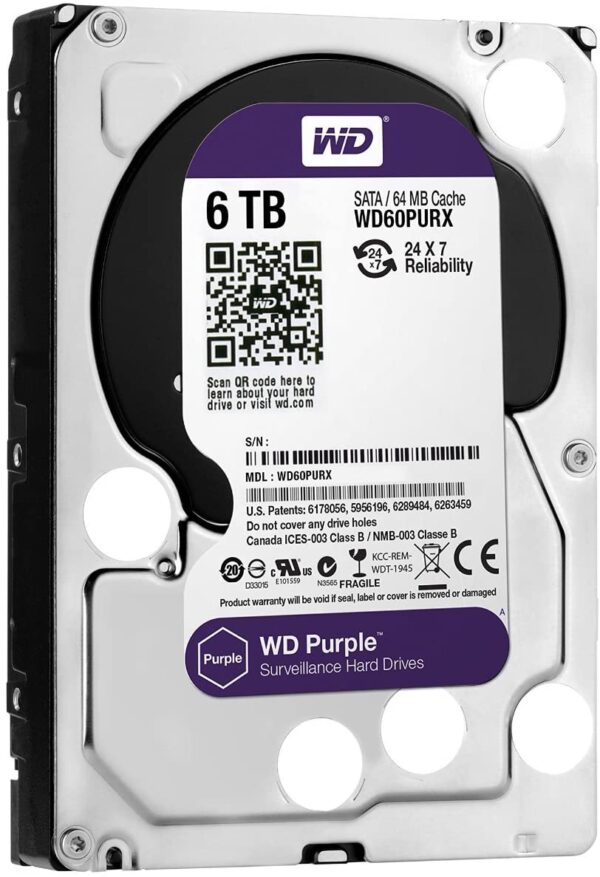 71t6bi2CdOL._AC_SL1500_ Wd Purple 6tb Cctv Hard Disk Drive - 5400 Rpm Sata 6gb/s 64mb Genuine