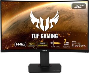 Asus Tuf Gaming Vg32vq Curved Hdr Gaming 2k Monitor 32 Inch Wqhd Curve
