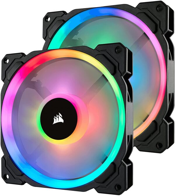 Corsair Co-9050074-ww Ll140140mm Dual Light Loop Rgb Led Pwm Fan-2 Pcs