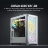 Corsair 4000d Airflow Mid-tower Atx Gaming Case Cc-9011201-ww White