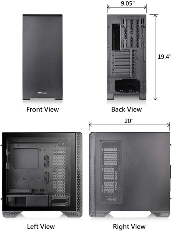 Thermaltake S300 Tempered Glass Mid-tower Chassis Gaming Case (m)