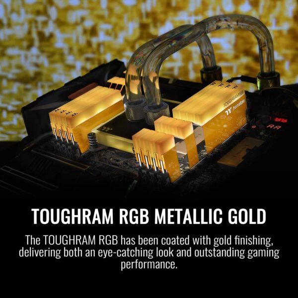 Thermaltake Toughram Rgb Ram Ddr4 3600mhz 16gb (8gb*2)-metallic Gold