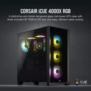 81aEk1Ag4IL._AC_SL1500_ Corsair Icue 4000x Rgb Mid-tower Atx Gaming Case Cc-9011204-ww Black