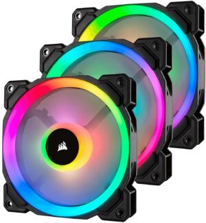 Corsair Ll120 Rgb 120mm Dual Light Loop Rgb Led Case Pwm Fan 3 Fan