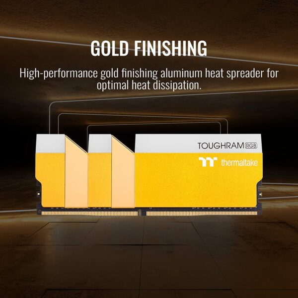 Thermaltake Toughram Rgb Ram Ddr4 3600mhz 16gb (8gb*2)-metallic Gold