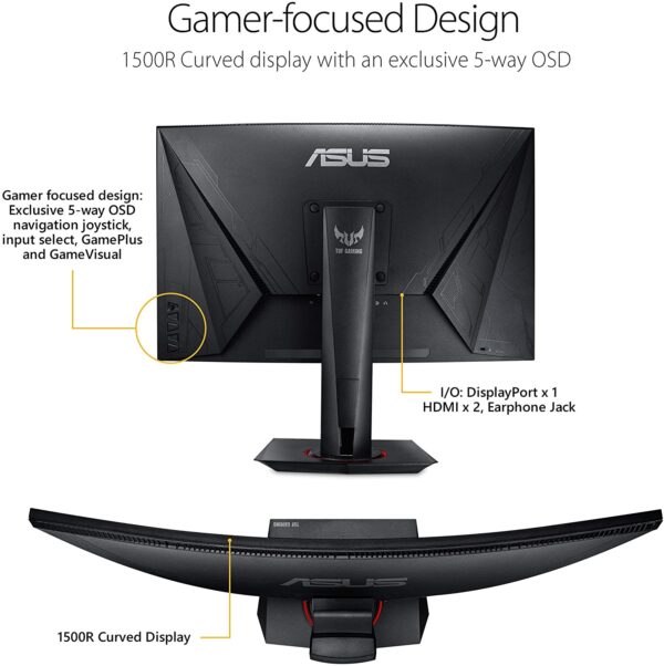 81ilSHbKw9L._AC_SL1500_ Asus Tuf Gaming Vg27vq Curved Monitor 27" 165hz Full Hd 1ms Fsync