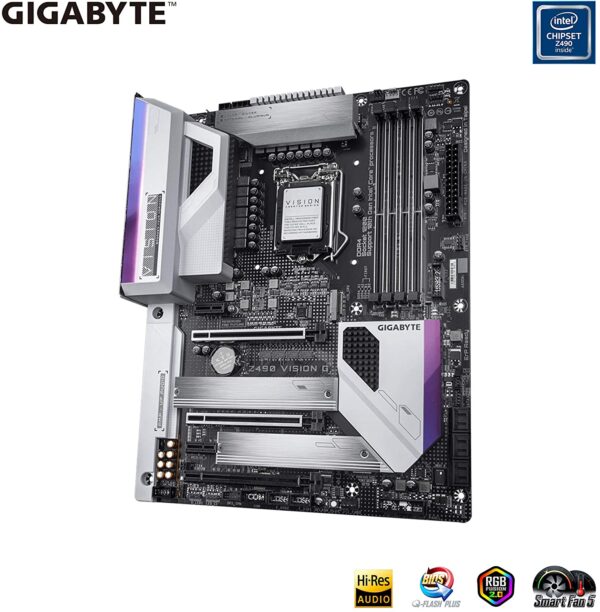 81mR8s9E+xL._AC_SL1500_ Gigabyte Z490 Vision G Intel 10th Gen Z490 Atx Motherboard Sli Support