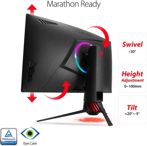 Asus Rog Strix Curved Xg32vqr, 32" Wqhd 2k, 144hz 125%srgb Monitor