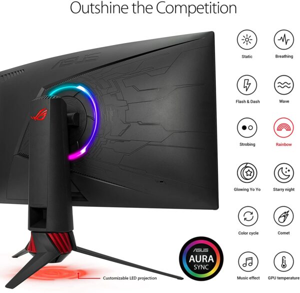 Asus Rog Strix Curved Xg32vqr, 32" Wqhd 2k, 144hz 125%srgb Monitor