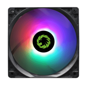 GMX-AF12X-12CM-RGB-15xLED-PVC-with-Black-shield-3pin-4Pin-Connector-rubber-gasket-9-blade Gamemax Af12x Cooling 12cm Frgb 120mm Case/casing Fan Molex+3pin