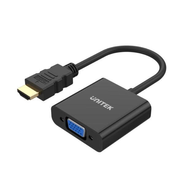 Unitek Y-6333 Hdmi To Vga Adapter With 3.5mm For Stereo Audio