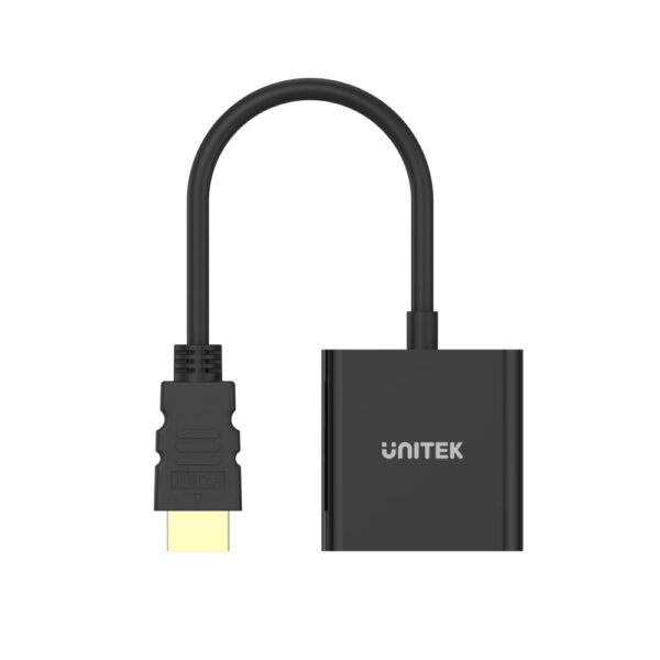 Unitek Y-6333 Hdmi To Vga Adapter With 3.5mm For Stereo Audio