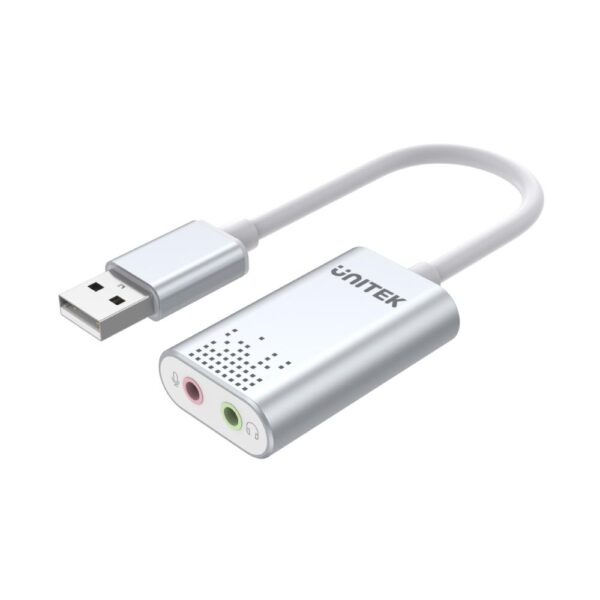Unitek Y-247a Usb 2.0 External Sound Card Adapter For Stereo Audio