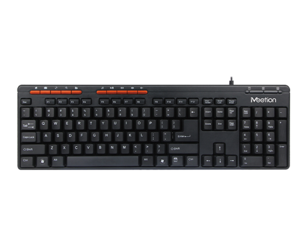 Meetion Mt-k600m Wired Multimedia Keyboard / Us / Black
