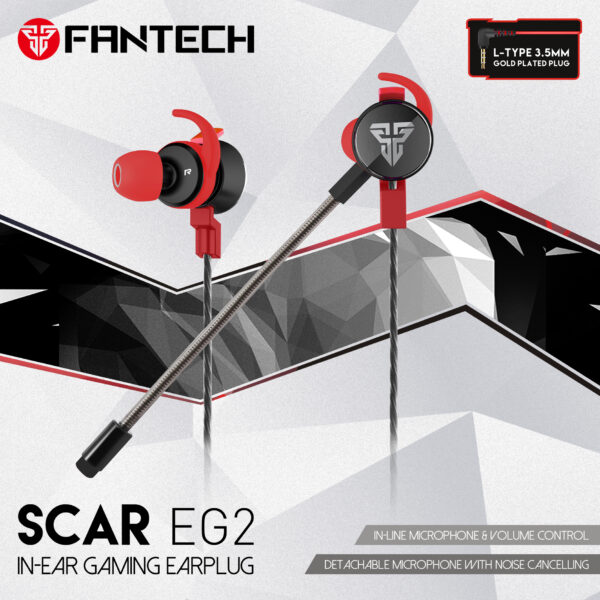 Fantech Scar Eg2 In-ear Gaming Earplug With 1 Year Warranty
