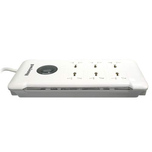 Honeywell Srg-1.5m-6p Extension Cord 2500watt 10amp 3line Protection