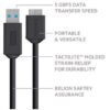 Belkin Micro-b To Usb 3.0 External Hardisk Cable High Speed Data/3ft