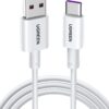 Ugreen 40888 Usb 2.0 To Type C 5a Data Cable White 1m