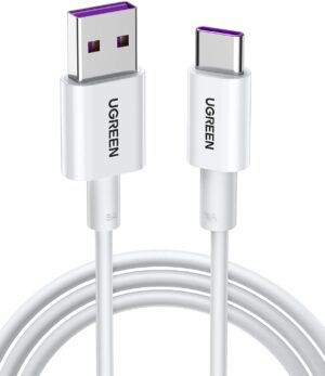 Ugreen 40888 Usb 2.0 To Type C 5a Data Cable White 1m