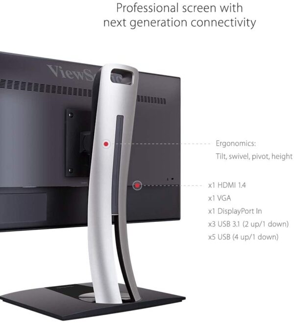 51mx8m-l4WL._AC_SL1000_ Viewsonic Vp2458 24" 60hz 100% Srgb Professional Monitor Ips