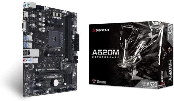 Biostar Amd Motherbaord 3rd Gen A520 /m.2/4k Hdmi/pcie -1yr Wrnty