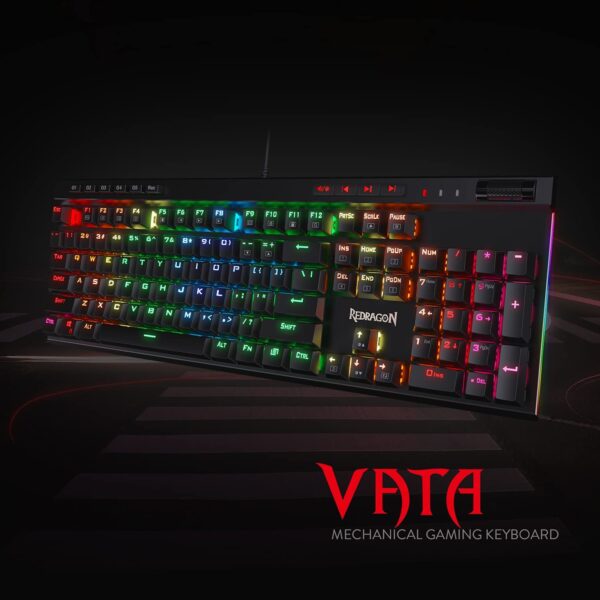 Redragon K580 Vata Rgb Led Backlit Mechanical Gaming Keyboard 104 Keys