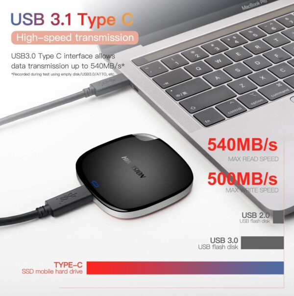 Hikvision Hs-essd-t100i 256gb External Usb Portable Ssd