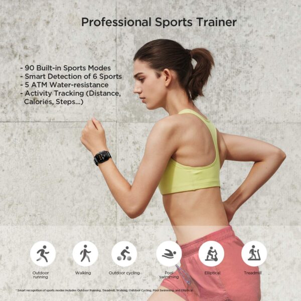 Amazfit Gts2 Smart Watch, 1.65 Inch (4.2 Cm) Amoled Display Men/women