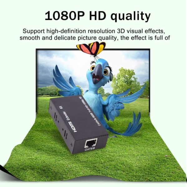 60m Hd Cable Extender Sender Over Ethernet Cable Hd Converter Receiver