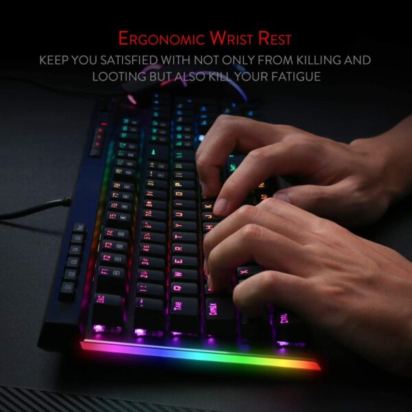 Redragon K580 Vata Rgb Led Backlit Mechanical Gaming Keyboard 104 Keys