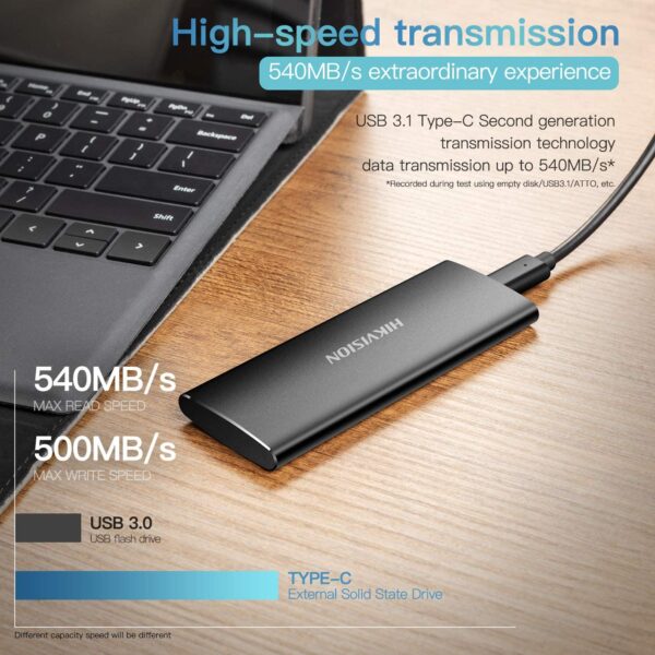 Hikvision Intelligent Essd 512gb Portable Usb/type-c Ssd 450m/s Speed