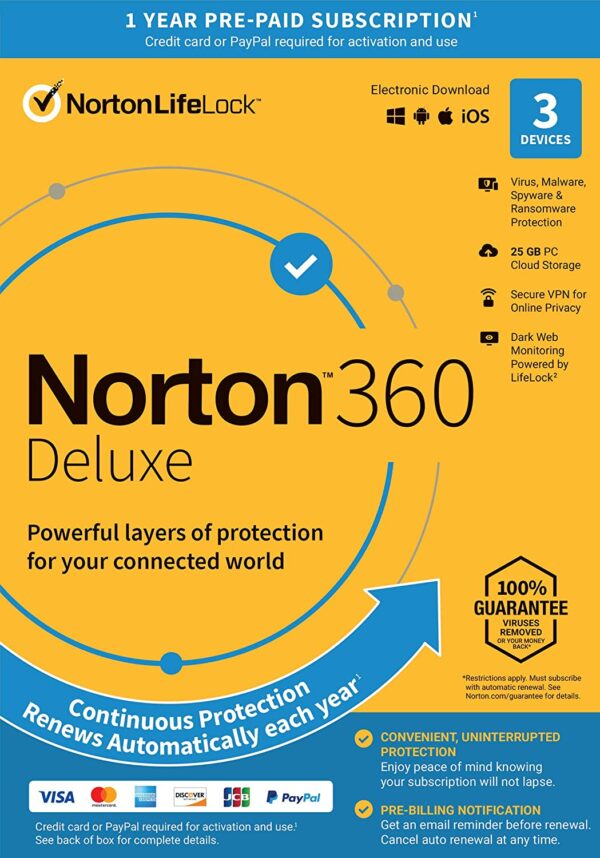 Norton 360 Standard With 36 Month License 10gb Cloud Backup(antivirus)