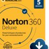 Norton Antivirus 360 Deluxe 5 User 1yr. License & 50gb Cloud Back Up
