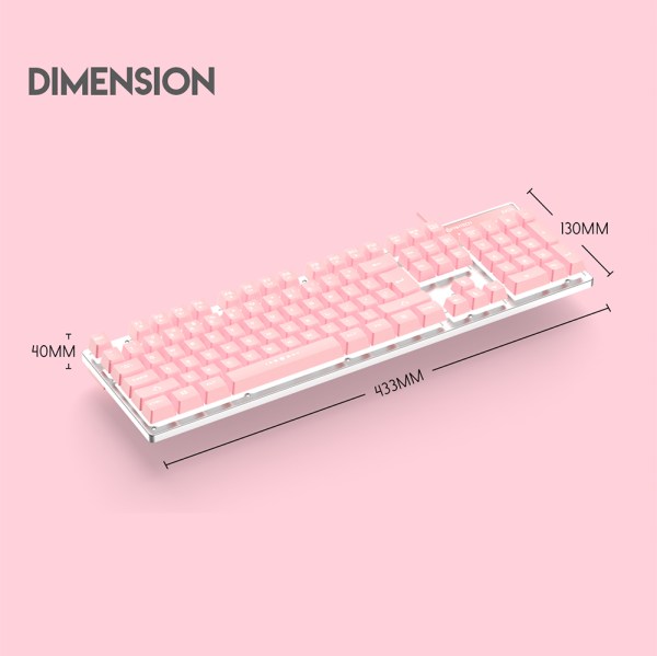Fantech Fighter Ii K613l Gaming Keyboard Pink