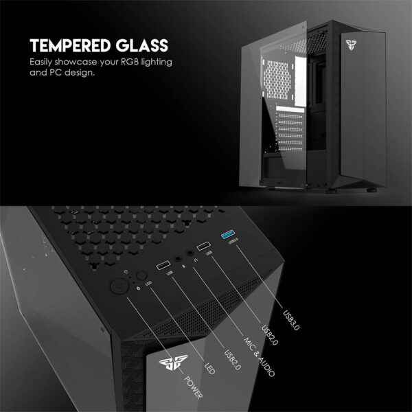 CG75BK-2-1000x1000 Fantech Cg75 Rgb Middle Tower Case / Pc Case / Pc Casing