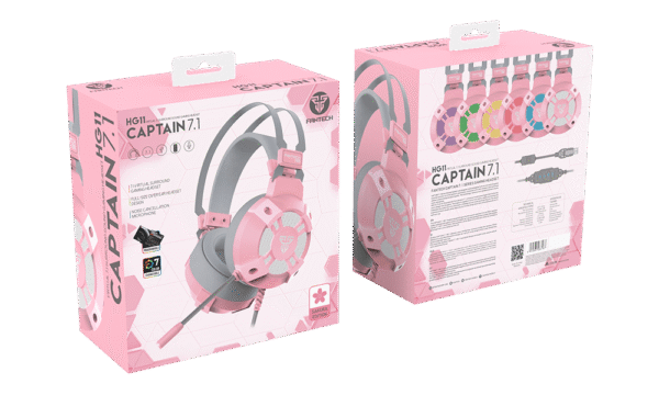 Fantech Hg11 7.1 Surround Sound Usb Pc Stereo Gaming Headset Pink