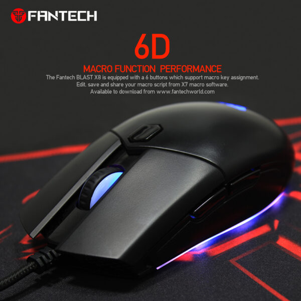 Fantech X8 Combat Mouse 4800dpi -1 Year Warranty
