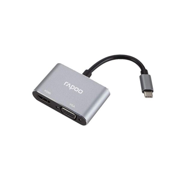 Rapoo Xd10v Type C To Vga+hdmi Multi Function Adapter (2in1)