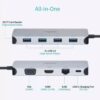 Rapoo Xd200 Type C Multi Function Adapter 10-in-1 Grey