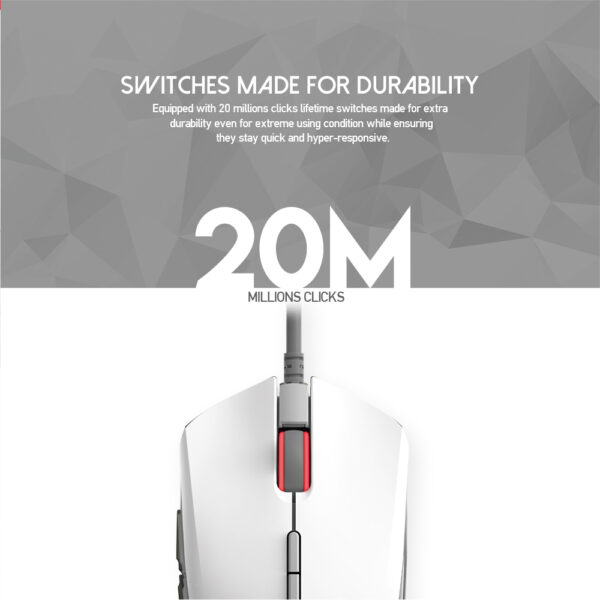 X17-2 Fantech Gaming Mouse X17 Blake Space Edition White edition
