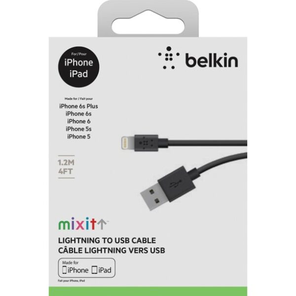 Belkin Mixit Lightning To Usb Chargesync Cable F2cu012bt04-blk