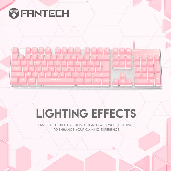 Fantech Fighter Ii K613l Gaming Keyboard Pink