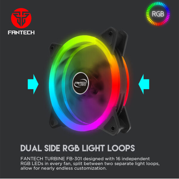 be36c4fc Fantech Fb-301 Turbine Addressable Rgb Pc Fan